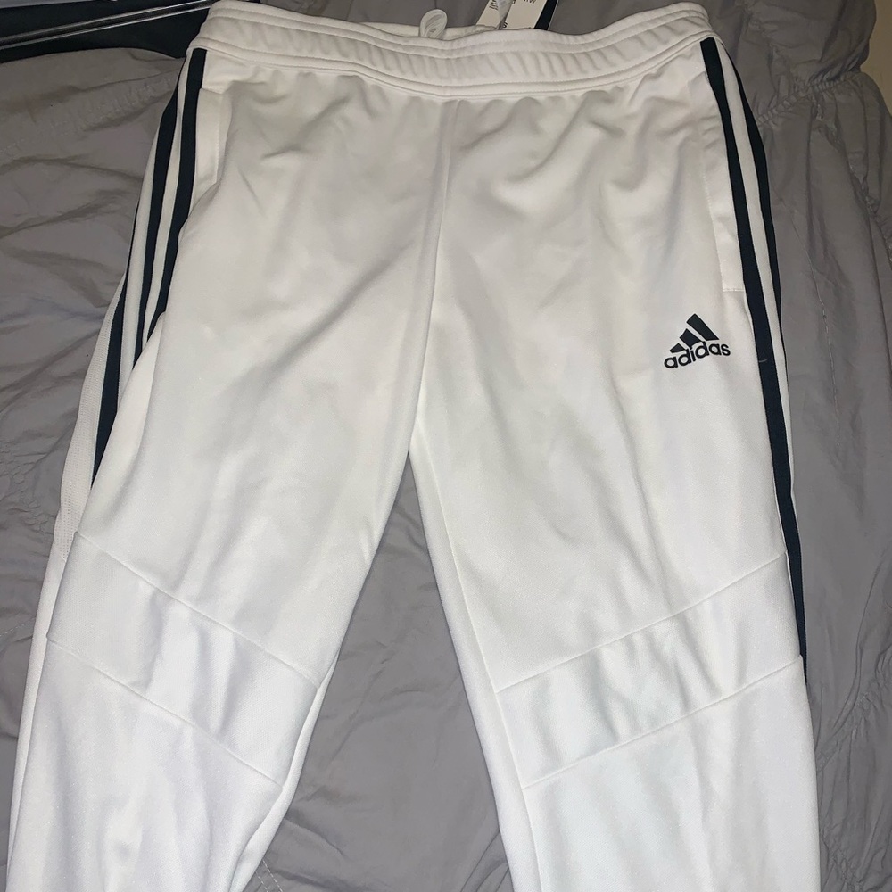 White Adidas joggers